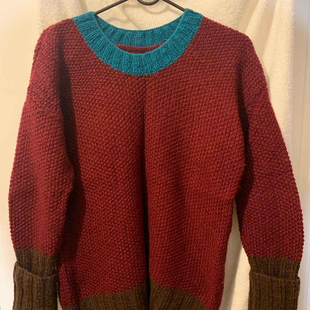 Handmade knitted pullover